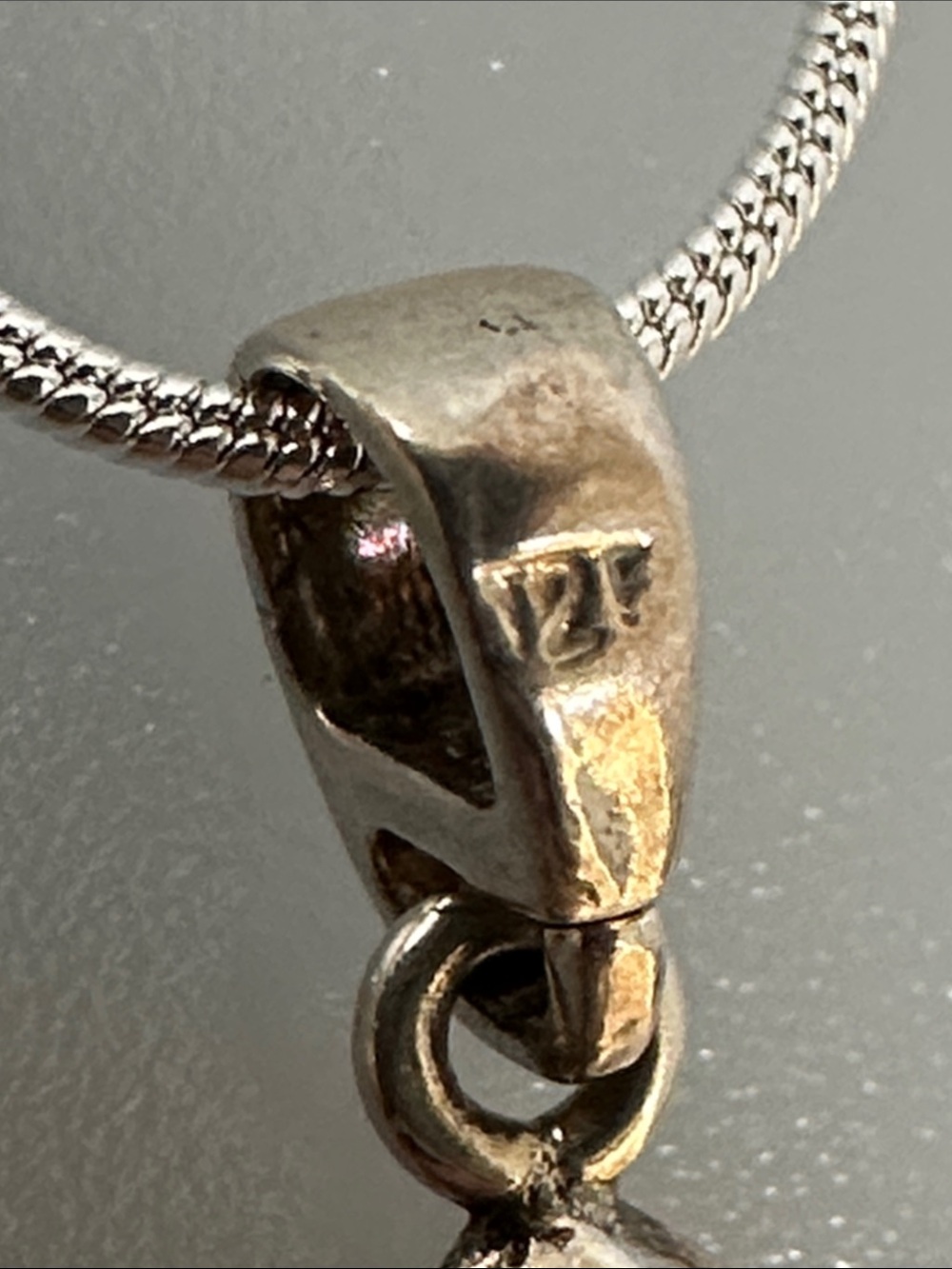 Elegant 925 Sterling Silver Teardrop Amber Necklace - Warm Orange Amber - Picture 5 of 6